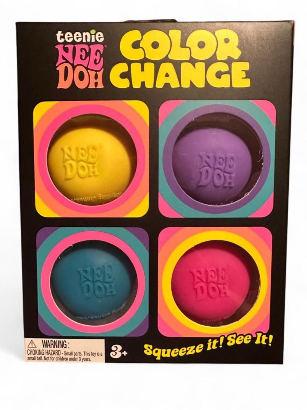 Rare Schylling NeedOh color change 4 pack colorful viral squishy sensory toy